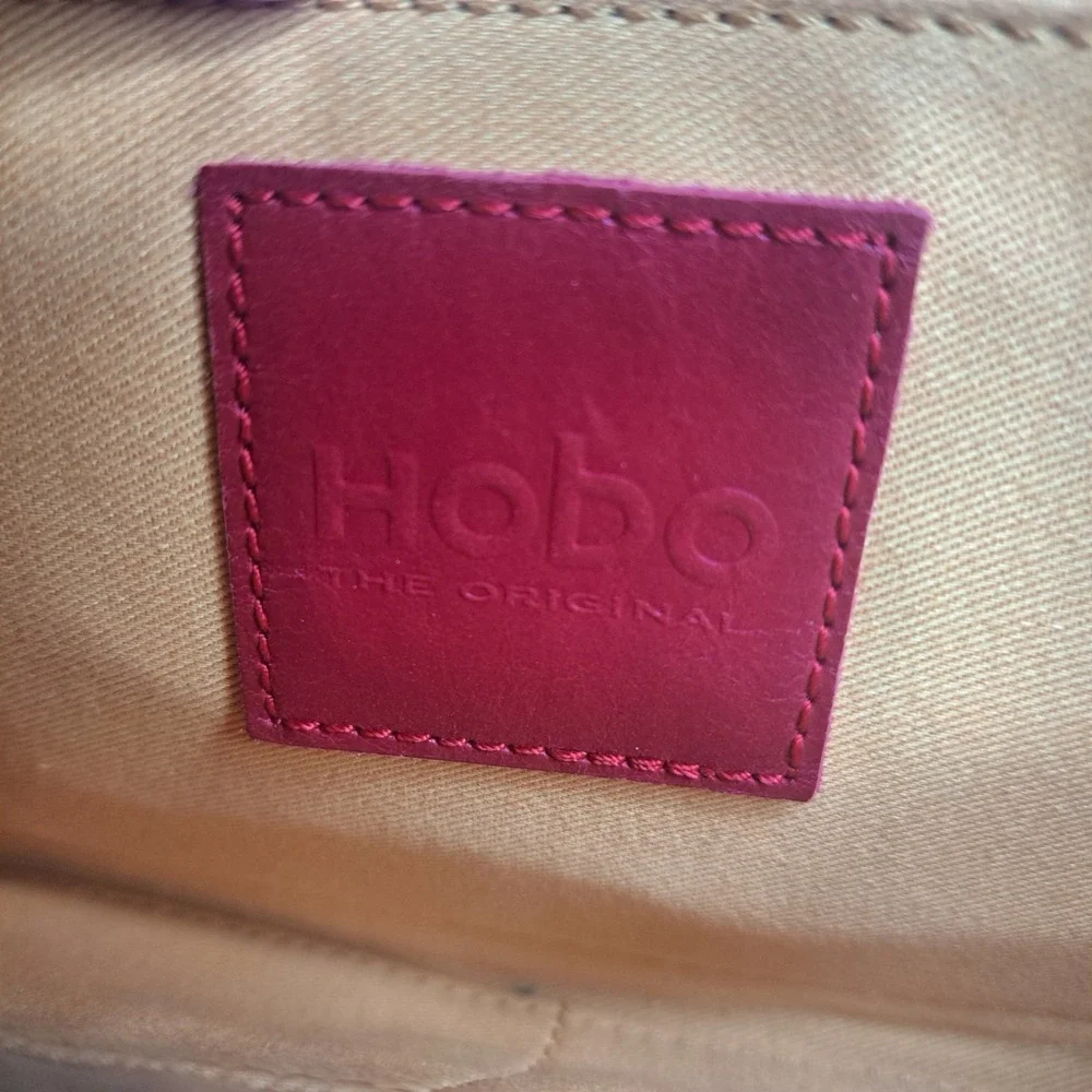 Vintage Revival Dark Academia Original‎ HOBO Leather Crossbody Oxblood Clutch